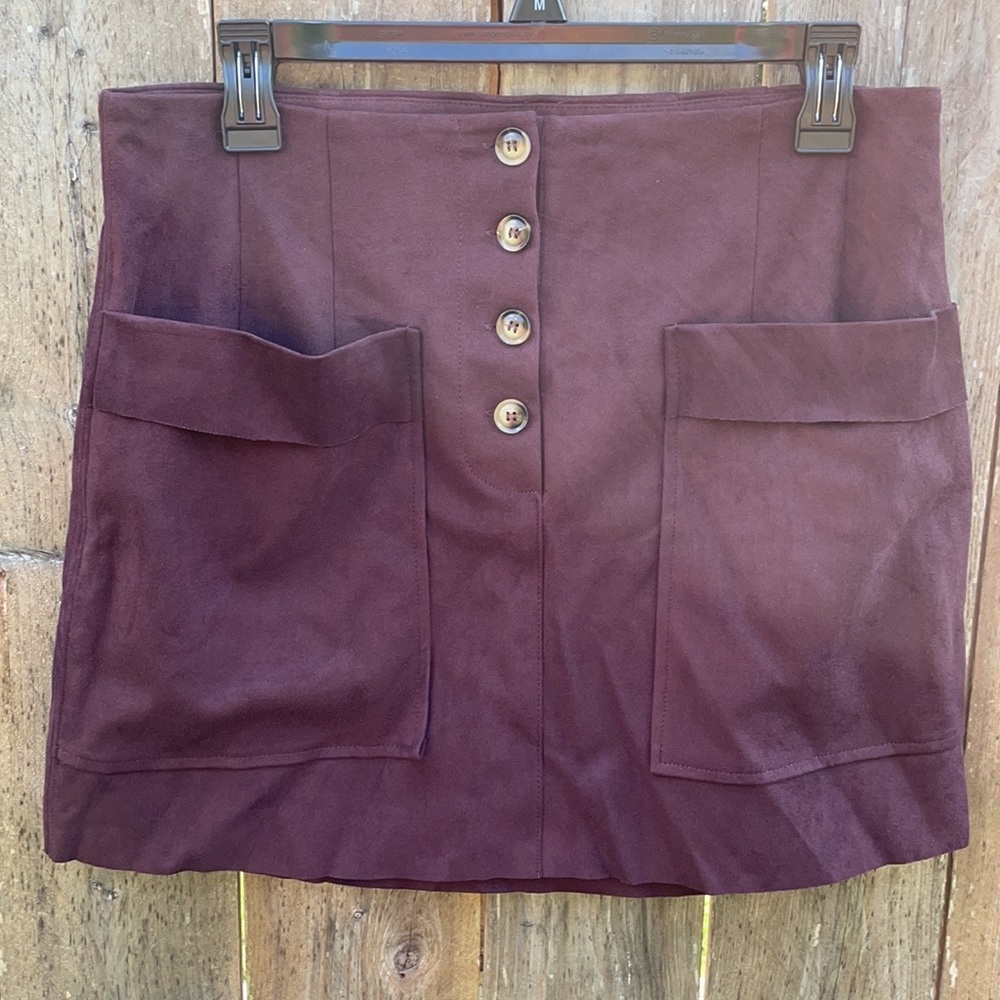 Naked Zebra faux suede women’s skirt size Medium